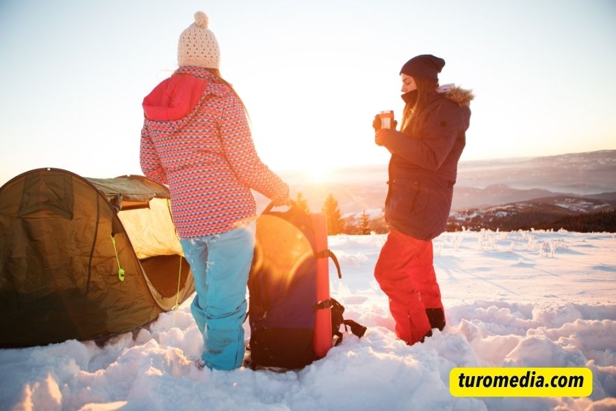 Winter Camping Captions