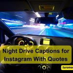Night Drive Captions for Instagram With Quotes
