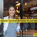 Restaurant Opening Message to Customers